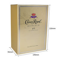 Caja de Regalo Magnética Dorada de Alta Gama Personalizada para Cerveza, Tequila, Vodka, Champán, Vino, Whisky, Brandy, para Empaque de Whisky