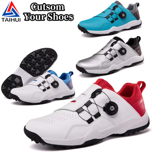 <span class=keywords><strong>Chaussures</strong></span> <span class=keywords><strong>de</strong></span> <span class=keywords><strong>golf</strong></span> en cuir <span class=keywords><strong>de</strong></span> haute qualité pour hommes, caoutchouc imperméable personnalisé OEM ODM pour le <span class=keywords><strong>golf</strong></span> d'été par saison - Product Image 1