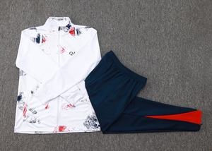 Combinaison d'entraînement rétro à manches courtes avec fermeture éclair intégrale, séchage rapide, automne-hiver, 24/25, uniforme de compétition des clubs européens de Paris, vêtements de football - Product Image 5