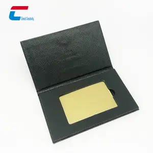 Tarjeta de negocios Nfc de Metal oculta, Chip personalizado, Ntag215, color negro