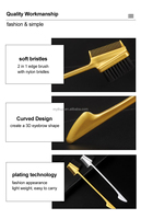 Brosse et peigne à cheveux pour le bord des cheveux, poils doux, contrôle des contours des cheveux, fixateur de contours pour les cheveux de bébé, accessoires de coiffure pour femmes