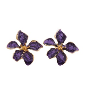 Exquisite Gentle Flower Stud Earrings for Women Elegant Unique Design Versatile Retro Jewelry 14K Gold Plated for Wholesale - Product Image 5