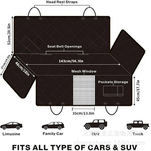 Pet Wholesale Universal Black Waterproof Pet Backseat Dog Car Seat <span class=keywords><strong>Housse</strong></span> <span class=keywords><strong>de</strong></span> <span class=keywords><strong>protection</strong></span> <span class=keywords><strong>pour</strong></span> siège arrière - Product Image 2