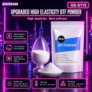 กาวร้อนละลายสีขาวแบบผงสำหรับงานพิมพ์ DTF บนผ้า ยี่ห้อ Goosam สำหรับงานพิมพ์ลายเสื้อยืดแบบกำหนดเอง แห้งเร็ว - Product Image 1