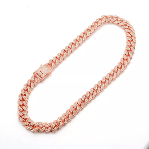 Hombres-<span class=keywords><strong>collar</strong></span> de cadena de 13MM con diamantes de imitación, joyería ostentosa, estilo Hip hop, Miami - Product Image 2