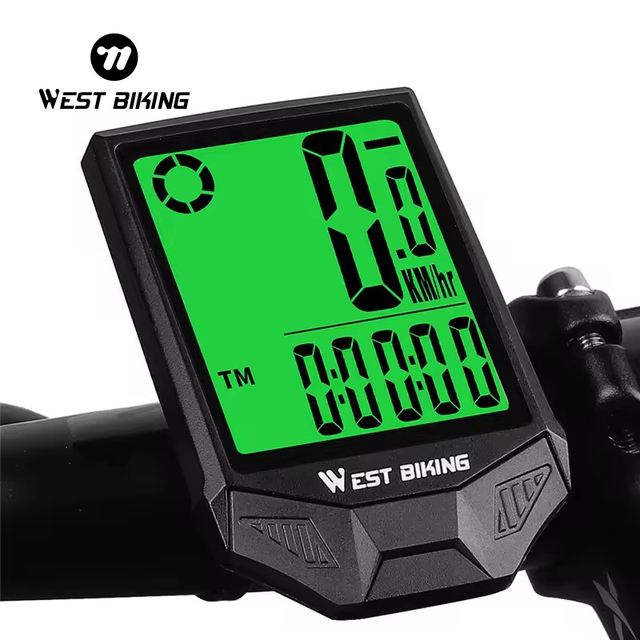 WEST BIKING Digital Wireless Bicycle Computer Odometer GPS Waterproof Exercise Stopwatch Bike Mount Cycling Computer Speedometer
