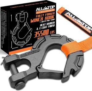 ALL-TOP 3/8in 16Ton 35500Lbs Gancho de cabrestante de aleación de aluminio para cuerdas de cable - Product Image 4