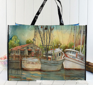 Nhà máy cung cấp bán buôn màu đỏ tùy chỉnh in ấn dễ thương chất lượng cao Tote <span class=keywords><strong>PP</strong></span> dệt Túi mua sắm - Product Image 5