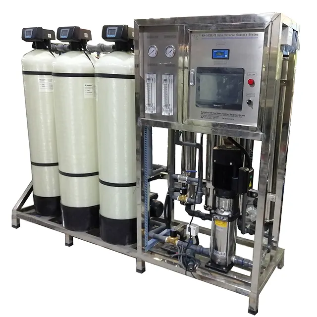 Système de Purification par osmose inverse inverse, 1000lph, filtre minéral, Purification de l'eau, Machine de traitement pour plantes, consommation d'eau