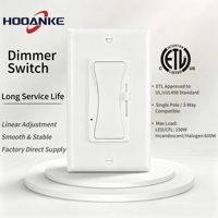 Interrupteur variateur LED Triac Hooanke, unipolaire et 3 voies, homologué ETL pour lampes LED, CFL, halogènes et à incandescence