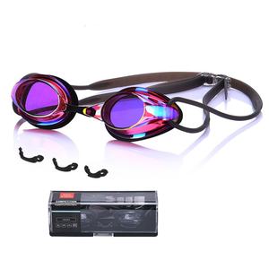 5701 lunettes de natation anti-buée HD du fabricant professionnel petite compétition d'entraînement de conception lunettes de course professionnelles hommes - Product Image 5