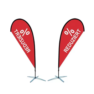 Logotipo personalizado impresión pluma bandera promocional publicidad lágrima bandera al aire libre personalizado playa pluma bandera - Product Image 1