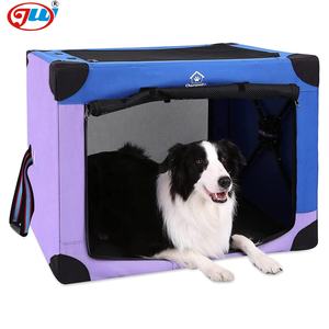 Ownpets Chó Di Động Thùng Du Lịch Có Thể Gập Lại Chó Mềm Thùng Chó 3 Cửa Cho Trong Nhà Và Ngoài Trời (Màu Xanh Và Tím) - Product Image 1