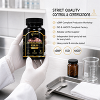 Capsules d'Ashwagandha KSM-66 de marque exclusive OEM/ODM, 5000 mg, complément alimentaire à base de plantes, favorisant l'énergie et l'immunité