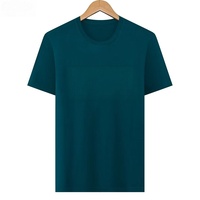 Camiseta de Hombre 2026, Nueva, Casual, para Negocios, Estampada, Transpirable, de Algodón Puro, Suave al Tacto, de Manga Corta y Gruesa