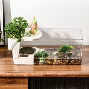 Acuario Transparente para Cría de Tortugas, Paisajismo Ecológico, Recinto Adecuado para el Hogar, Cría de Tortugas Brasileñas, Pecera Pequeña - Product Image 3