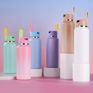 32oz Leak Proof Vacuum Insulated Stainless Steel Sports Water Bottle <b>with</b> <b>Straw</b> Lid for Gym Travel Camping BPA FREE Color Box - Product Image 5