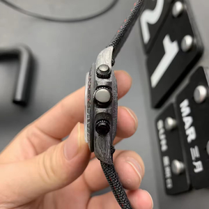 Luxury Unisex <b>Watch</b> 40mm Carbon Fiber Case <b>Black</b> Multi-Function Dial High Quality Classic 4130 Miyota Movement 20mm Band Width - Product Image 5