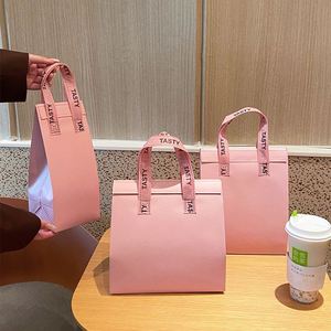 Bolsas Térmicas Desechables Reciclables al por Mayor con Asa Personalizada, Duraderas y Aisladas para Alimentos Calientes/Fríos, Reutilizables para Pan y Pasteles - Product Image 1