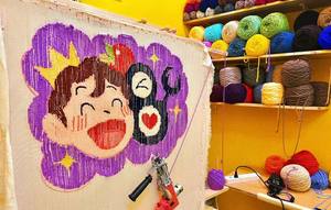 Fil à tricoter épais et doux en acrylique 100% de qualité supérieure, 8 brins, haute ténacité, 400g/rouleau, en cône, pour tapis DIY, personnalisable, vente chaude - Product Image 3