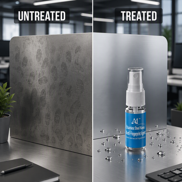 A1 Anti-Fingerprint Nano Ceramic Coating Liquid Industrial Grade for Stainless Steel Maintenance Water-Clear Formula