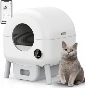 Factory Smart Cat Toilet 76L <b>Large</b> Space APP Remote Control One Click Poop Removal Automatic Self Cleaning Easy Clean ABS Litter - Product Image 1
