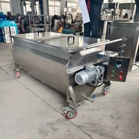 Mélangeur homogénéisateur à réservoir en forme de U 700l pour sauce aux arachides, confiture en acier inoxydable, gaz bouillant, bouilloire à gaine inclinable, sauce tomate