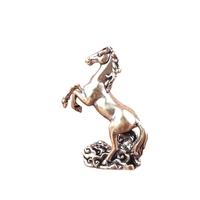 Cheval sur socle en laiton, motif Nuage Auspicieux, style Rétro, Zodiaque, Décoration d'intérieur, Figurine de table, Artisanat Feng Shui, Ornement de bureau