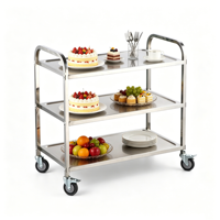 Fabricant de chariots de cuisine centralisée commerciaux, chariot de service à 3 étagères pour événements