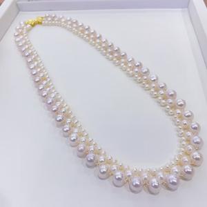 สร้อยคอไข่มุกน้ำจืดทรงเกือบกลม ขนาด 3-6 มม. ดีไซน์หรูหรา สวยงาม คุณภาพเกือบไร้ตำหนิ - Product Image 3