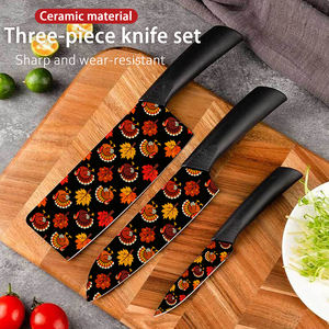 Juego de Cuchillos de Cerámica en Existencia con Bloque y Mangos de Plástico para Chefs Caseros y Entusiastas de la Cocina, Venta Caliente, Entrega Rápida - Product Image 3