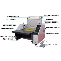Laminateur à chaud pour film Bopp 350, machine de laminage simple et double face, machine de pressage et de laminage de film
