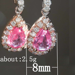 Orecchini a Goccia Bicolore per Donne, Stile con Pietra Rosa, Gioielli per Orecchie alla Moda - Product Image 3