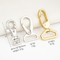 Mousqueton pour sac à main personnalisé 13mm or Push Gate fermoir pivotant pour sac Mousqueton en métal Mousqueton à ressort en argent de 9mm pour sac à main