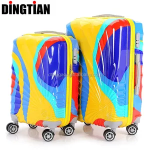 20"24"Trolley Travel Bags ABS+PC Printing Travel Suitcase with Full Color Matching Accessories Fashion Pattern Travel Luggage