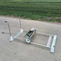 Semoir à riz manuel à quatre rangées de type poussoir Machines agricoles pour la plantation Engins fertilisants Semoirs à noyau Transplanteurs