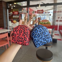 Mini sac à dos imprimé léopard, porte-monnaie, porte-clés, étui pour écouteurs vintage pour femme, breloque de sac, vente en gros, nouveauté 2026, cadeaux originaux.