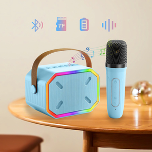 P3 <span class=keywords><strong>Speaker</strong></span> Karoake nirkabel, kotak suara Stereo 3D Radio Fm Subwoofer nirkabel dengan mikrofon gigi biru - Product Image 2