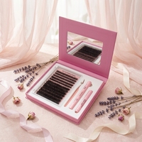 Fournisseur en gros de bouquets de cils à marque privée, kit de bouquets de cils personnalisés avec pointes, vente en gros