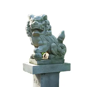 Giapponese di pietra animale statua di granito Foo dog