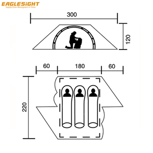 Impermeabile A Doppio Strato di Campeggio Tenda di Luce Luce di Peso Backpacking Tenda per 2 Persona di Alpinismo - Product Image 3