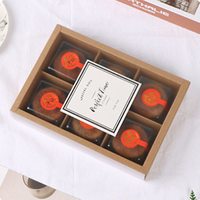Boîtes à beignets en papier de boulangerie haut de gamme avec fenêtre transparente et séparateur en carton pour emballage de biscuits/biscuits de Noël