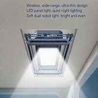 Séchoir à linge électrique mural ultra-fin G10-S ORLANT avec lumière LED, 36 positions de suspension, pour balcon, intérieur, maison