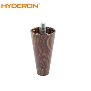 Hyderon Manufacturer Supplier Professional Replacement Wooden Grain Plastic Sofa Leg For Furniture