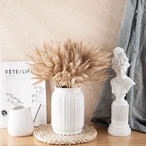 CallaFloral Herbe de Queue de Lapin Artificielle Marron Clair Décoration de Mariage Fleurs Réalistes en Plastique Style INS Bouquet - Product Image 2
