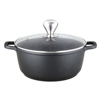 Ensemble de casseroles en aluminium moulé sous pression antiadhésif avec revêtement en marbre antiadhésif pour restaurants