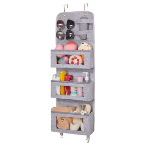 Upin Clear Window door Storage Bag Organization Flower Felt Wall Hanging Shelves