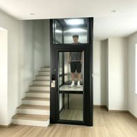 Ascenseur intérieur pour villa résidentielle, ascenseur panoramique en verre peu encombrant pour duplex et grenier