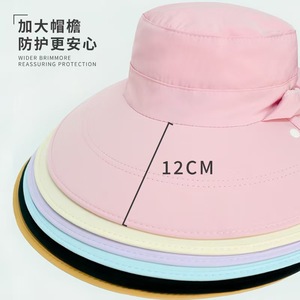 Women's Summer Wide Brim Sun <b>Hat</b> With Face Shield Breathable UV Protection Bucket <b>Hat</b> For Outdoor Activities - Product Image 3