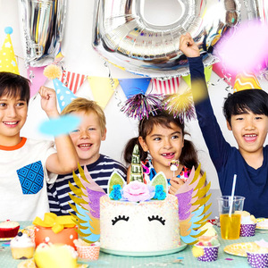 Décoration de <span class=keywords><strong>gâteau</strong></span> <span class=keywords><strong>licorne</strong></span> colorée en gros pour fournitures de décoration de <span class=keywords><strong>gâteau</strong></span> d'anniversaire d'enfant - Product Image 2